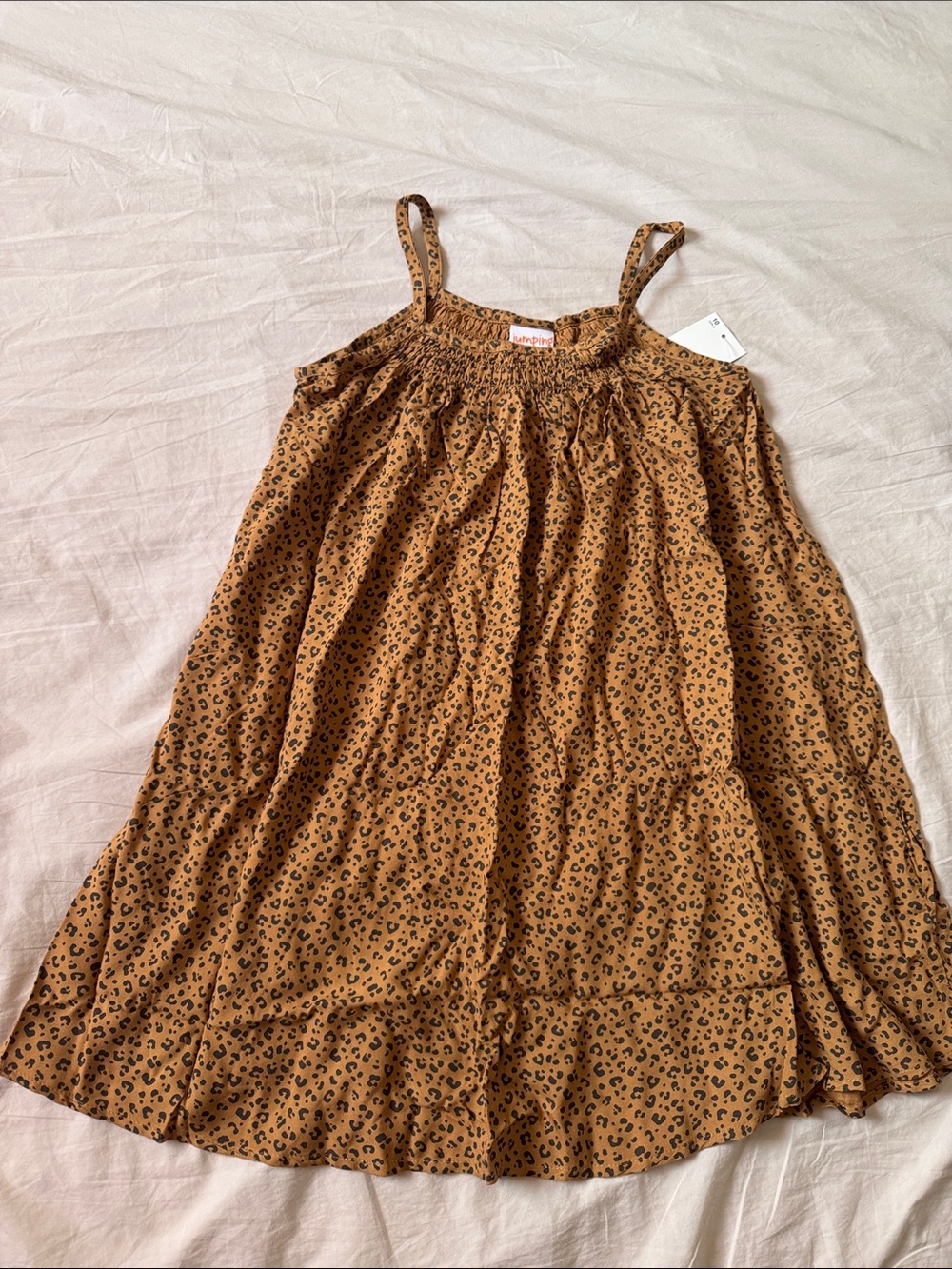 NWT Girls' Leopard Print Camel Sundress